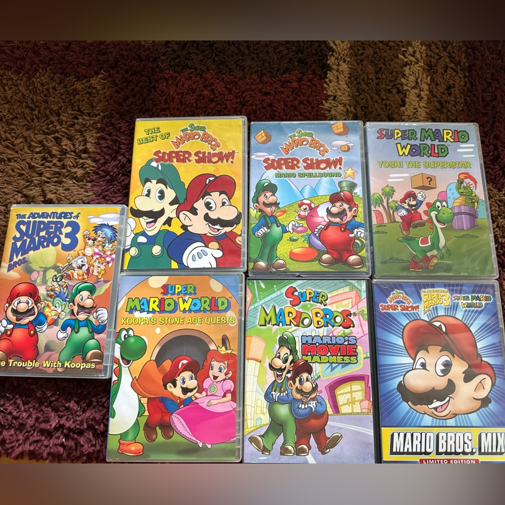 7 Super Mario DVD’s.